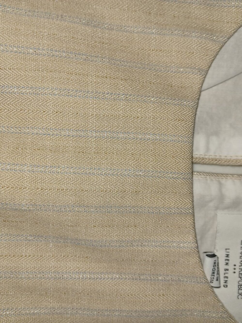 Banana Republic Tan Striped Tank Top Medium - Picture 5 of 5